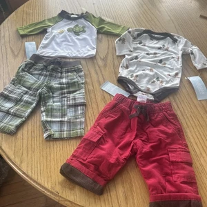 GYMBOREE Bebé NIÑO RECIÉN NACIDO Lote 0-3 Meses NUEVO CON ETIQUETAS 4 piezas OTOÑO + Tortugas Pan de Jengibre NUEVO - Imagen 1 de 17