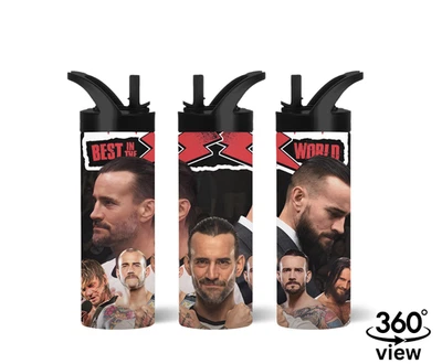 Бутылка для воды CM Punk WWE — 20 унций, подарок для любителей борьбы - Изображение 1 из 4