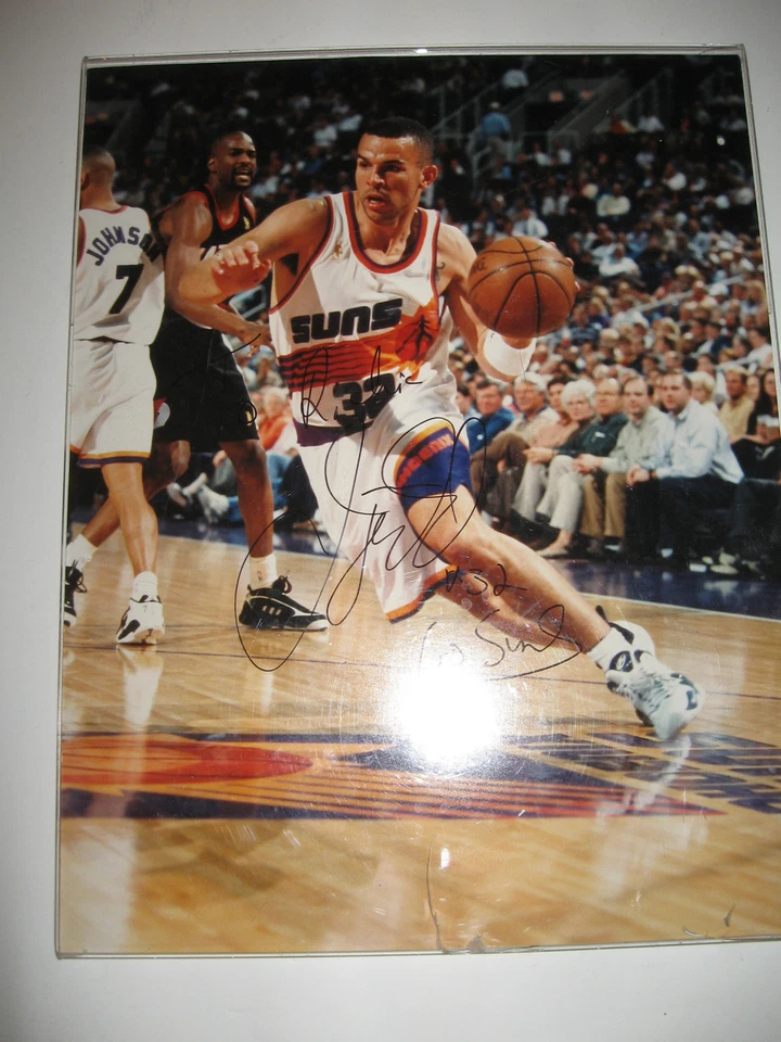 JASON KIDD # 32 COLOR PHOTO AUTOGRAPHED 14" X 11" FRAMED - TUB EM Foto 1 de 1