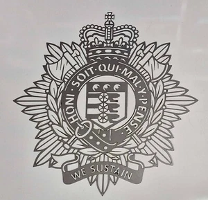 Arte de pared de metal oficial del Royal Logistic Corps, ejército británico, acero crudo - Imagen 1 de 6
