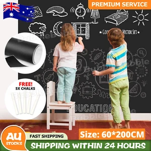 60×200cm Blackboard Sticker Removable Vinyl Decal Wall ChalkBoard Labels - Picture 1 of 9