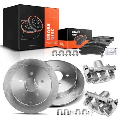 Rear Brake Rotors & Pads + Brake Caliper for Chevy Venture Pontiac Montana 02-04 - Image 1 of 4