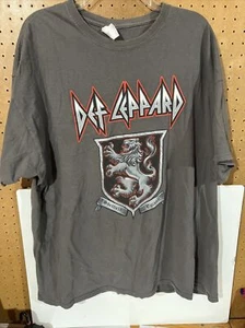 Def Leppard 2017 Sheffield England Tour Double Sided T-Shirt Adult 2 XL Gray - Picture 1 of 3