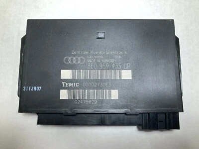 Audi A4 S4 2005 - 2008 Comfort Control Module CCM Anti Theft Locking 8E0959433CP Foto 1 de 2