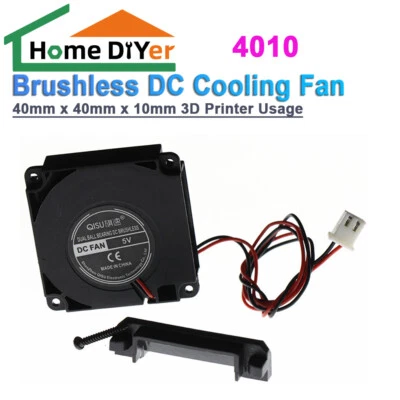40mm x 40mm x 10mm 4010 5V, 12V, 24V Brushless DC Cooling Fan 3D Printer - Image 1 of 4