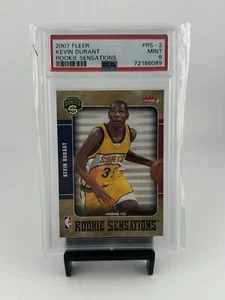 2007 Fleer Rookie Sensations #RS2 Kevin Durant Seattle Supersonics PSA 9 NBA RC - Picture 1 of 2