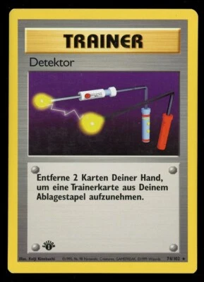 Pokemon Base Set 1st Edition German Item Finder 74/102 Non Holo Rare MP - Image 1 of 4
