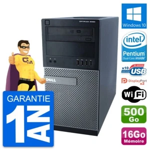 PC tour DELL 9020 Intel Pentium G3220 RAM 16Go Disco Duro 500Go Windows 10 Wifi - Imagen 1 de 7