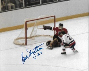 Bob Nystrom FIRMADO NY Islanders Copa Stanley FIRMADO Autografiado 8x10 PRUEBA - Imagen 1 de 2