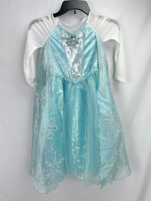 Disney Store Niñas Frozen Elsa Vestido Azul Disfraz Talla 5/6 Canto Musical Foto 1 de 4