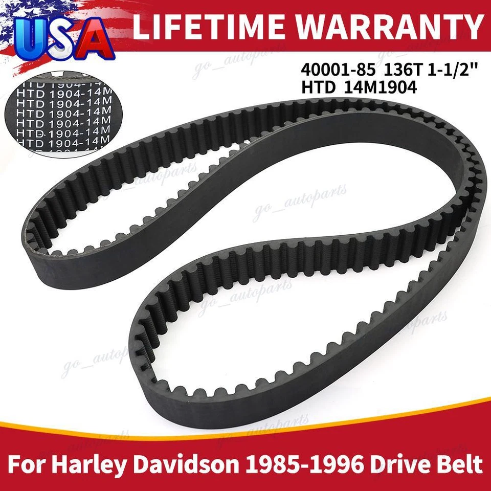 NEW Rear Drive Belt 40001-85 136T 1-1/2" fits for Harley Davidson 1985-1996 - Image 1 of 4