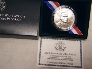 1998 Black Revolutionary War Patriots UNC Coin In Box with COA - Picture 1 of 1