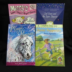 Lot 4 Chapter Books Magic Ponies Just Grace Tooter Pepperday Missys Picture Day - Imagen 1 de 12
