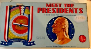 VINTAGE 1953 Meet The President's Quiz Game Selchow Righter Complete - Picture 1 of 9