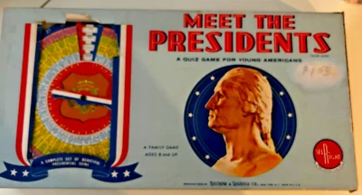 VINTAGE 1953 Meet The President's Quiz Game Selchow Righter Complete - Image 1 of 4