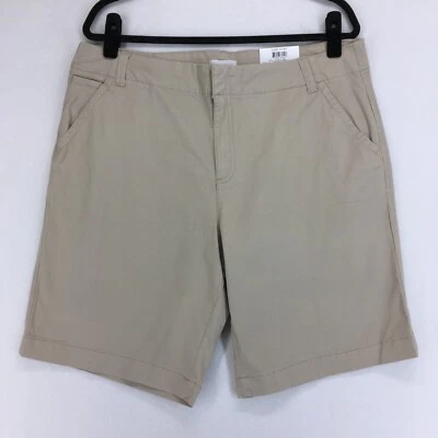 Pantalones cortos para mujer CHARTER CLUB Core talla 14 spandex beige liso entrepierna tiro 10 12 Foto 1 de 4