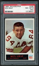 1965 Philadelphia Gum #162 Ken Gray PSA 8 o/c NM-MT nice card St.Louis Cardinals