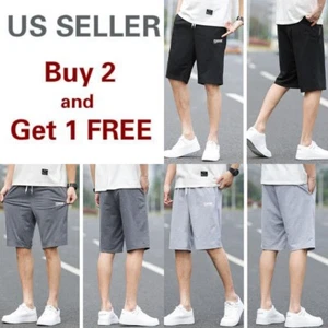 Mens Sweat Shorts With Pocket Brushed Lightweight Joggers Pants Fits S - L - Picture 1 of 6