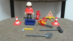 Playmobil - Rescate - Bombero Extintor Herramientas - 3879 3880 - (USADO) R - Imagen 1 de 2