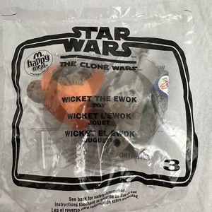 McDonalds Happy Meal Star Wars Clone Wars Wicket the EWOK #3 Sealed - Picture 1 of 3