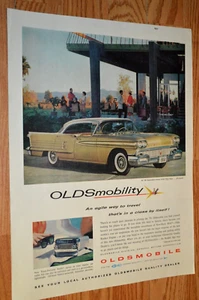 Oldsmobile 98 1958 original grande vintage anuncio impreso oro 58 - Imagen 1 de 1