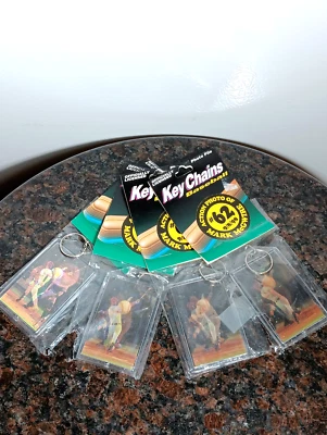 Vtg 1990s Photo File Inc. Mark Mcgwire Hologram Action Photo Key Chain Lot Of 4 - Image 1 of 4