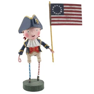 Lori Mitchell Young Washington George Flag July 4th Americana Folk Art Figure - Picture 1 of 2