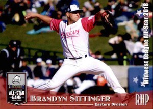 2018 Midwest League All-Star Game Eastern Division #28 Brandyn Sittinger NM Card