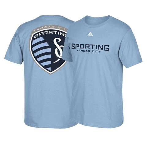 Sporting Kansas City MLS Adidas Primary Team  Set Men's Blue T-Shirt Cover