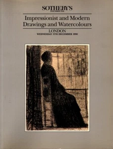 IMPRESSIONIST & MODERN DRAWINGS CATALOGUE VENTE SOTHEBY'S LONDON 5/12/1990 - Imagen 1 de 5