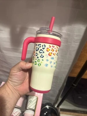 🥤 Reduce Coldee Kids Cheetah Tumbler Spill-Proof Straw Stainless Steel 18oz 🆕 - Image 1 of 4