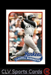 Baseball sports Topps Claudell Washington New York Yankees Near Mint or Better - Picture 1 of 2