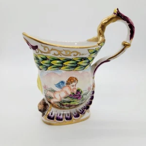 Vintage Capodimonte Hand-Painted Cherubs Creamer Italy - Picture 1 of 24