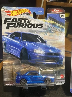 Hot Wheels Premium Skyline R34 Rápido y Furioso. Azul. Foto 1 de 4
