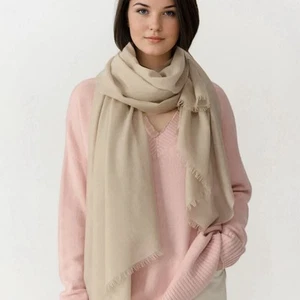 Unisex Pashmina 100% CASHMERE Shawl Travel Wrap Handmade Natural Scarf - Picture 1 of 5