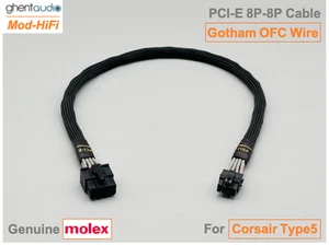 ⚡️Câble GPU 8 broches HiFi Gotham OFC PCI-E pour Corsair RMx-Shift RM1200x Shift - Photo 1/7