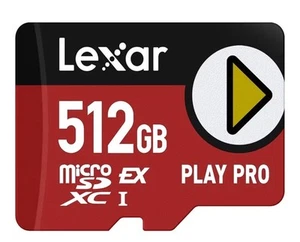 Switch 2 Lexar 512GB PLAY PRO microSDXC Express Card (LMSXPS0512G) - Picture 1 of 4