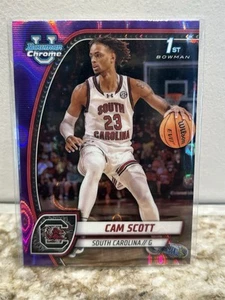 2024/25 Bowman Chrome U 1st Cam Scott Purple Lava No.13 South Carolina Gamecocks - Picture 1 of 2