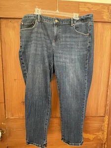Talbots Damen Petite Dark Wash Denim Blue Jeans Everyday Relaxed Größe 16WP - Bild 1 von 5