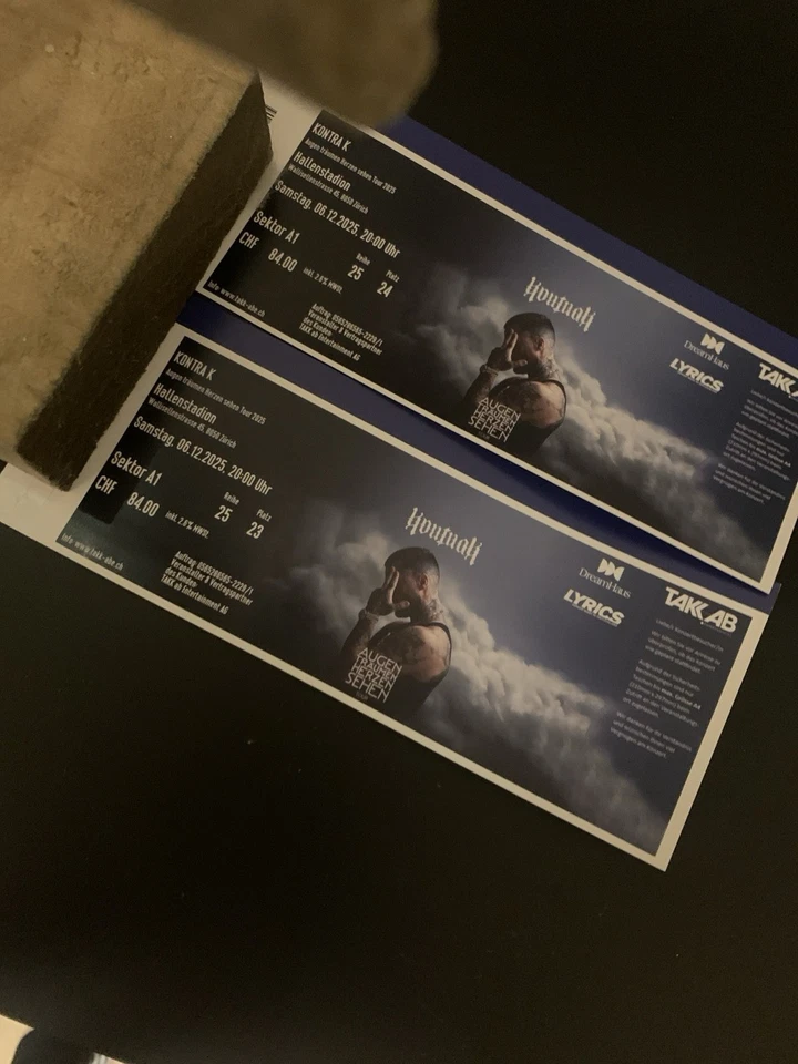 2 Kontra K Tickets 06.12.25 Zürich Sitzplätze - Bild 1 von 2