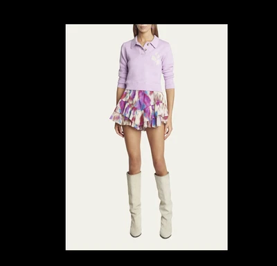 NWT MARANT ETOILE Lilac Nola Logo Polo Sweater Size F 36/US 4 - Image 1 of 4