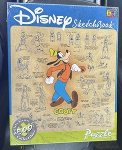 Disney Sketchbook Goofy 529 Piece Jigsaw Puzzles Buffalo Games 18" x 18" - Picture 1 of 2