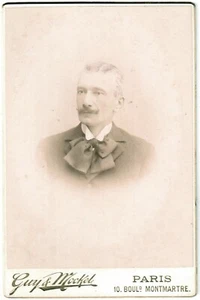Ein Mann in Büste.Foto Karte Kabinett Card.Guy & Mockel Paris.Album.Album. - Bild 1 von 2