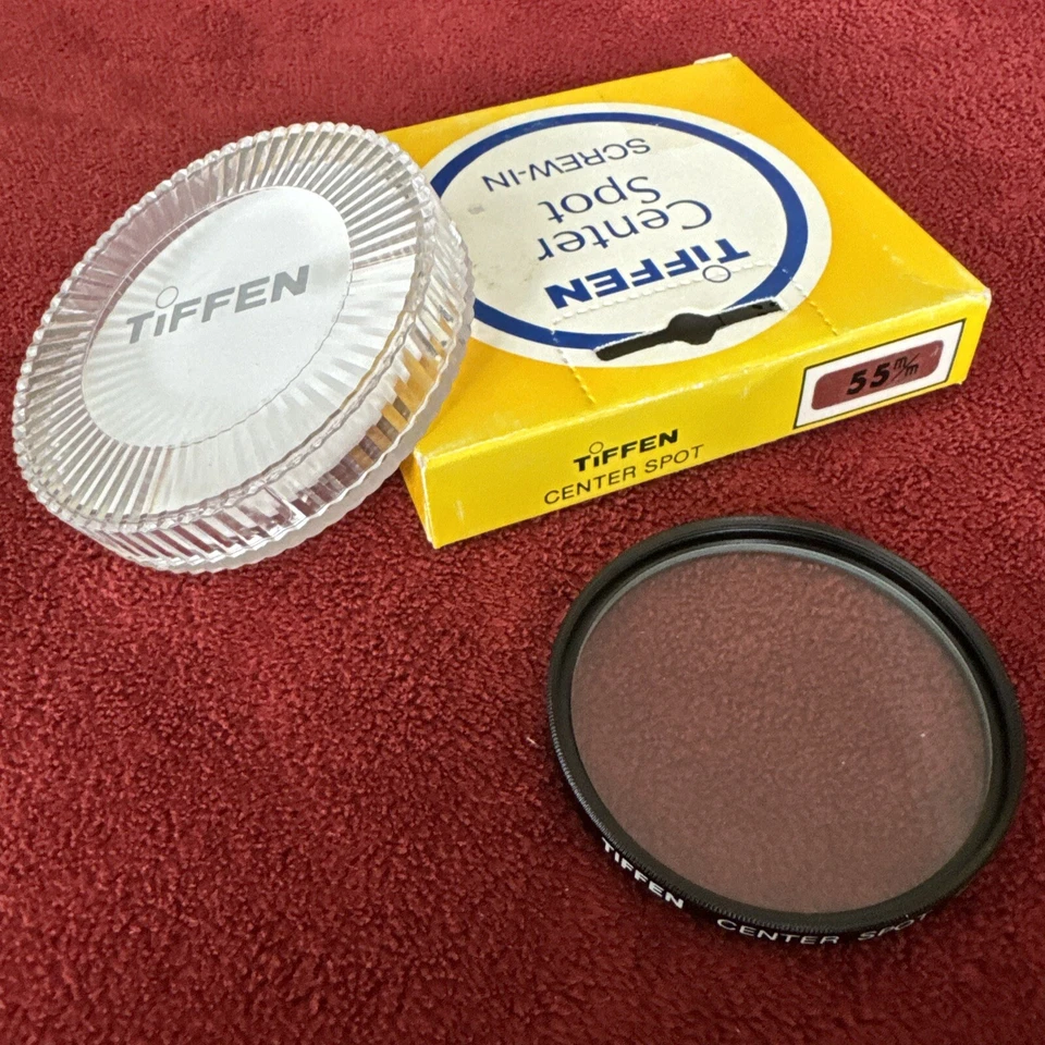 Tiffen 55mm Center Spot Filter with Case *NEW OLD STOCK* - Image 1 of 2