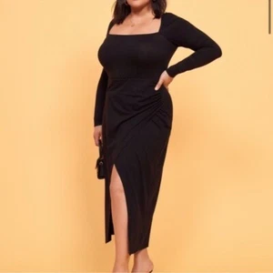 NWT Reformation Dottie dress black long sleeve Size 3X - Picture 1 of 13