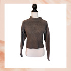 Astr The Label Gray Cable Thick Knit Cropped Sweater Small