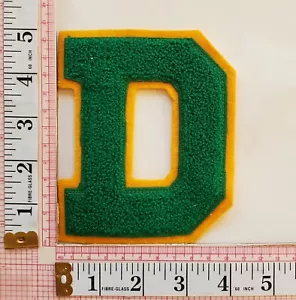 D Letter Fabric Vest Jacket School Letterman Varsity Patch Badge Crest - Picture 1 of 1