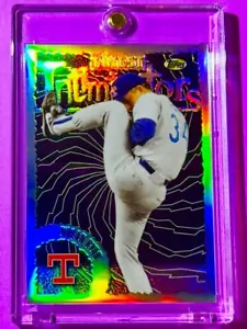 Nolan Ryan RARE SILVER REFRACTOR SHORT PRINT TOPPS FINEST INTIMIDATORS INSERT! - Picture 1 of 6