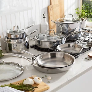 Juego de utensilios de cocina Henckels de acero inoxidable revestido de tres capas de 12 piezas - Imagen 1 de 8