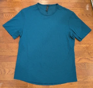 Lululemon Waffle Knit Thermal Short Sleeve Shirt Large Mens Shift Stitch Blue - Picture 1 of 5